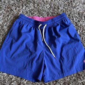 Polo Ralph Lauren purple Swim Shorts with Pink Waistband size medium